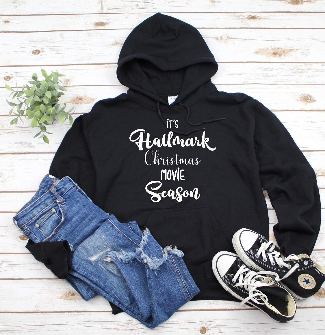 Its Hallmark Christmas Movie Season Black Hoodie Sweatshirt