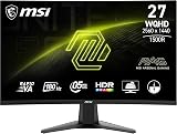 MSI MAG 27CQ6F 27 Inch Curved WQHD 180 Hz Monitor 1500R VA 0.5ms