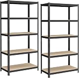 Songmics GLR050B02 Set of 2 Heavy Duty Shelving Units 5 Shelves 600 kg