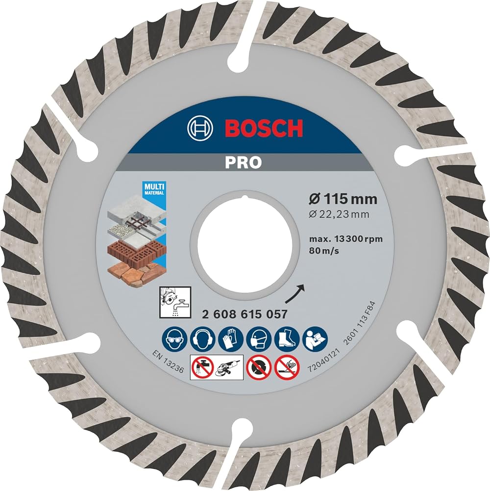 Bosch PRO Diamond Cutting Disc 115 mm 22.23 bore for small angle grinders