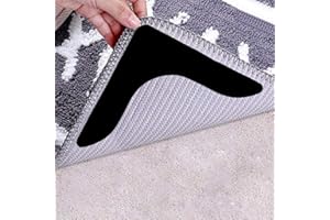 Rug Grippers with Super Stickiness- Anti Curling Carpet Tape Non-Slip Area Keeps Your Rug in Place and Makes Corners Flat for