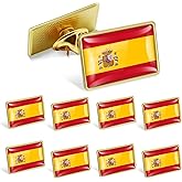 12/25/50/100Pack Official Spain Flag Pins Bulk - Metal Spainish National Lapel Pin