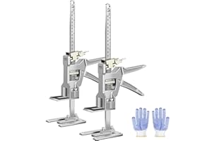 RAYNESYS Furniture Lifter for Heavy Furniture, Precise Control Lowering, 440LBS Loading Capacity, 15 Inch All-Metal Appliance Lifter for Lifting Door, Furnitures, Wall Tile Positioning, 2 Pack