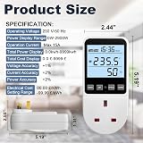 MECHEER Power Meter Electricity Usage Monitor 8 Modes with Backlight LCD view 8