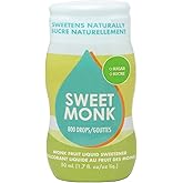 SweetMonk - 100% Pure Original Monk Fruit Liquid Sweetener Sugar Substitute - 1.7oz | No Water Added MonkFruit Extract | Zero