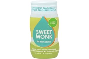 SweetMonk - 100% Pure Original Monk Fruit Liquid Sweetener Sugar Substitute - 1.7oz | No Water Added MonkFruit Extract | Zero