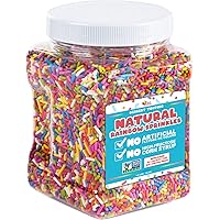 Dye Free Sprinkles - NATURAL Rainbow Sprinkle - No Artificial Dyes - 1.5 Pounds - 100% Natural, Gluten Free, Vegan, Lactose F