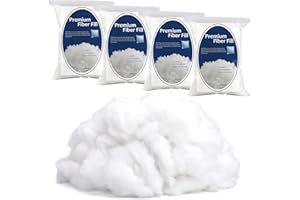 Bupete 14.1oz Polyester Fiber Fill,Premium Fiber Fill Stuffing,Fluff Stuffing High Resilience Fill Fiber for Stuffed Animal Crafts,Pillow Stuffing,Cushions Stuffing