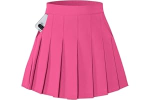 SANGTREE Girls Women's Pleated Skirt, Elastic Waist Uniform Skirt Plus Size, 2 Years - US 4XL