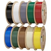 eSUN PLA+ Filament 3D Printer Filament 10KG Classic 10 Colors Bundle | PLA Plus 1.75mm, 10 x 1KG Spools, High Toughness, Clog-Free, Dimensional Accuracy +/- 0.03mm