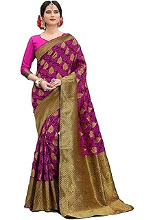 Raj Shree Fashion Saree Indien Femmes Banarasi Art Soie Tisse