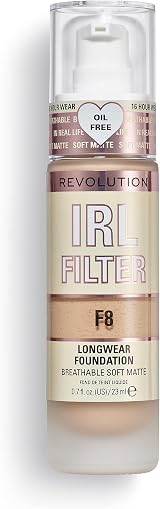 Makeup Revolution IRL Filter Longwear Foundation F8 Medium to Tan 23ml