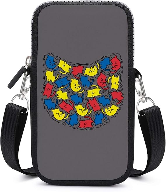 Amazon スマホポシェット ネオプレン お財布ポシェット バッグ キース ヘリング ねこ レディースバック 長財布 ショルダーバッグ 携帯電話 ポーチ ショルダーポーチ スショルダーバッグ 斜め掛け ワンショルダー お出かけ スマホケース 通勤 Zfix 斜めかけバッグ