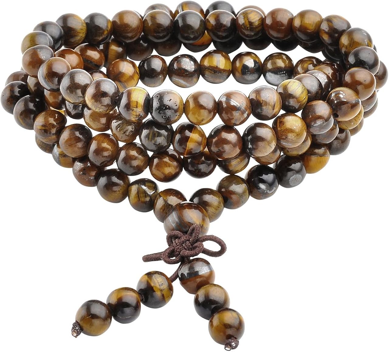 Braccialetto Mala Tibetano In Legno - 108 Perle 8mm Per Meditazione E Yoga