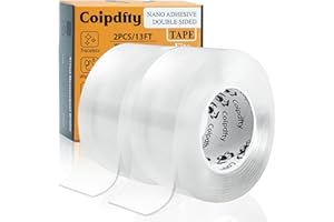 Double Sided Tape Heavy Duty, Removable and Reusable Mounting Tape, Two Sided Tape for Hanging Pictures Posters, 2 Sided Tape