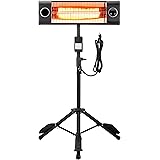 Uthfy 150RT RT001 Patio Heater for Outdoor Use,with Stable Portable Tripod and Extension AC Cord, Electric Infrared Technolog