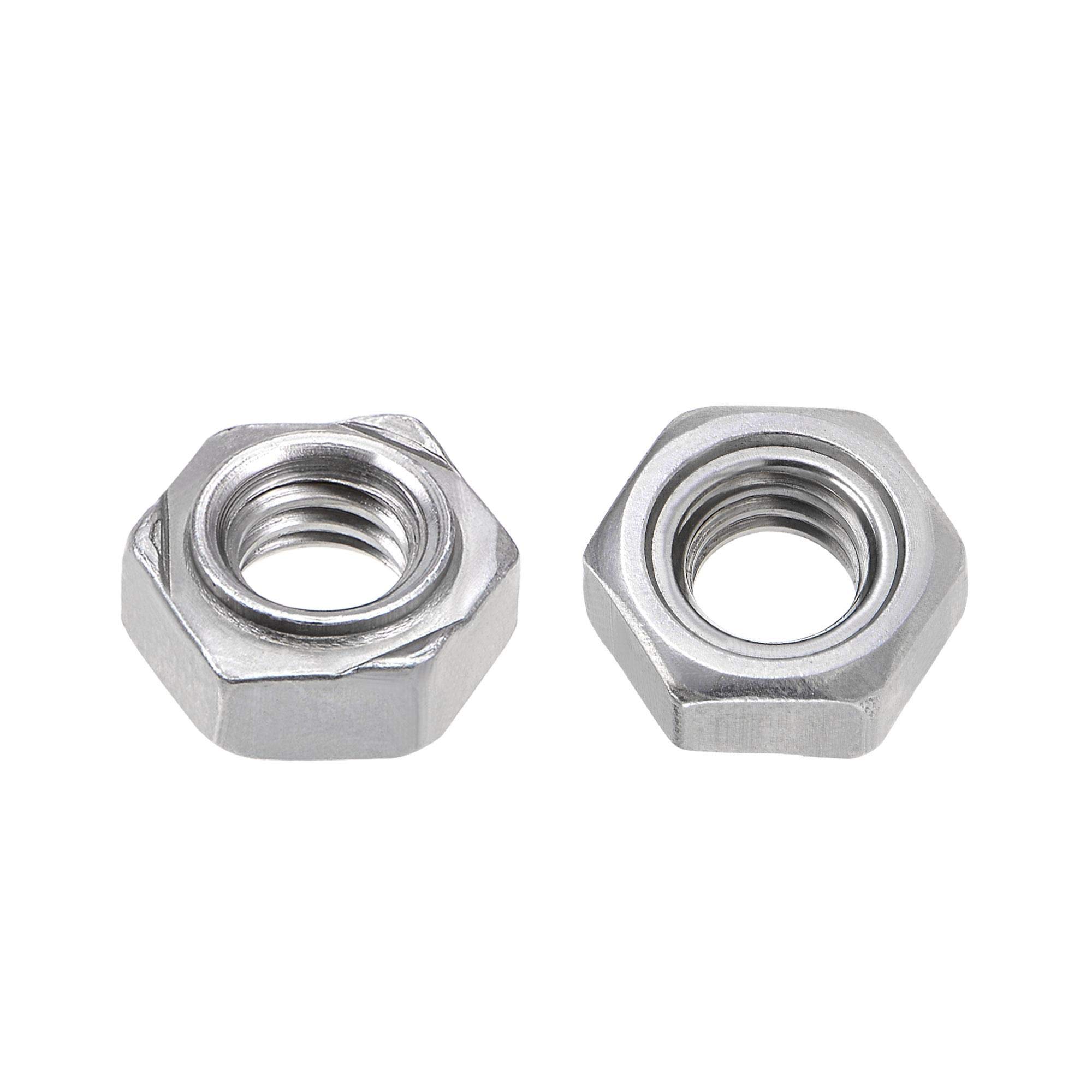 sourcing map Hex Weld Nuts,5/16-18 Carbon Steel with 3 Projections Machine Screw Gray 20pcs