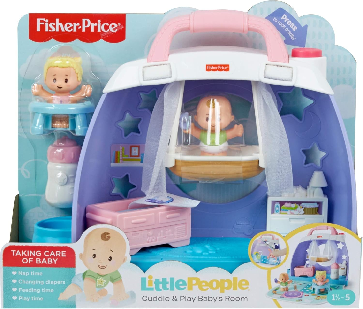 Fisher-Price Little People Cuddle & Play Nursery Play Set: Toys & Games