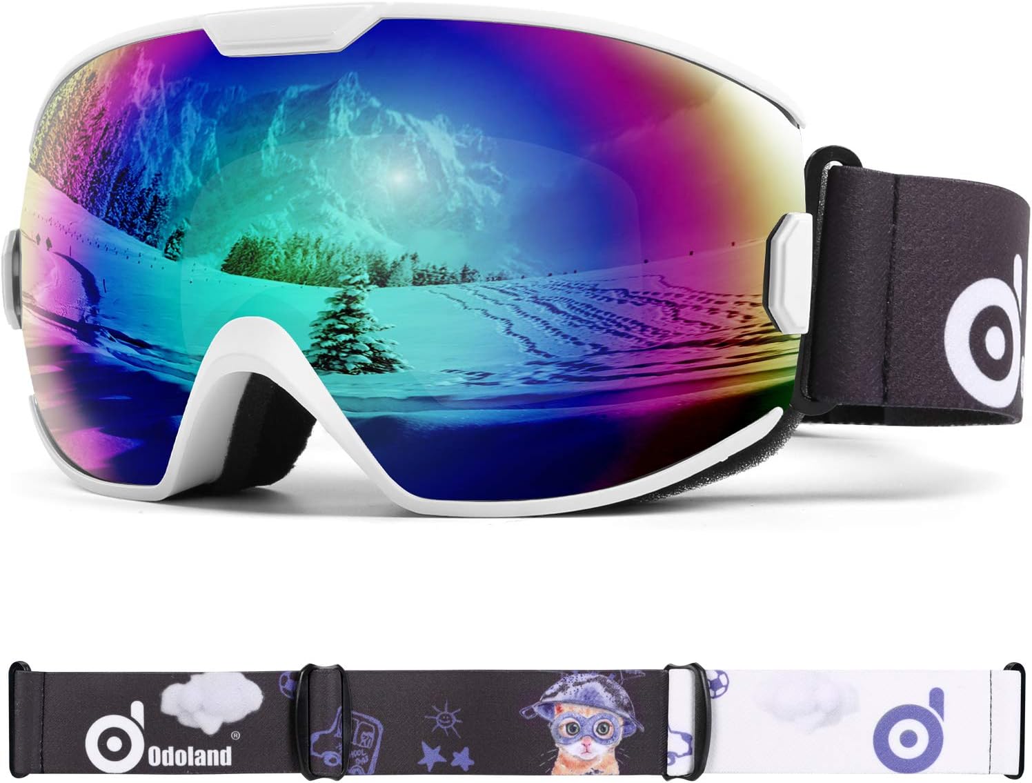 Odoland Kids Ski Goggles, Snow Snowboard Goggles for Youth