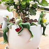 DearKeeps Garden Frog Statues – Funny Outdoor Figurines for Yard, Patio, Lawn, Indoor Decor – Cute Animal Ornaments & Plant Hangers – Birthday for Women (3 Pack)