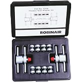 Robinair 12458 Process Tube Adapter Kit with Storage Case | For 3/16", 1/4", 5/16", 3/8" Copper Tubing
