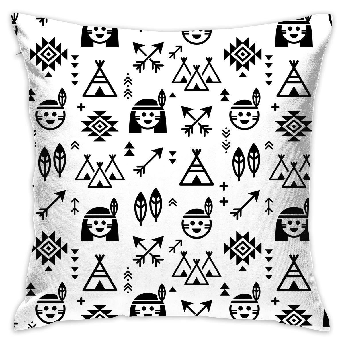 Amazon Com Native American Teepee And Arrows Square Throw