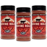 Plowboys BBQ Seasonings and Rubs &ndash; Award-Winning Championship Spice Blends for Grilling, Smoking, and Cooking (3 Pack, Bovine Bold)