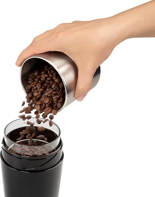 KG200 - Macinacaffè Elettrico con Lame in Acciaio Inox Nero
