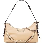 True Religion Shoulder Bag, Smooth Belted Purse with Chain Handle, Adjustable Strap and Gold Hardware