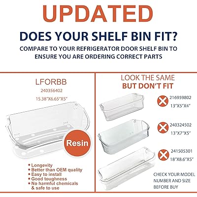 Buy Upgrade 240356402 Refrigerator Door Bin Replacement Part Compatible With Frigidaire Refrigerator Door Shelf Lfss2612tf0 Ffss2615ts0 Fghs2631pf4a Fghs2655pf Lgus2642lf1 Lfss2612te0 Door Bin 2 Pack Online In Turkey B08mdx4rcr