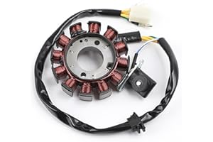 Minho 12-Poles Three-Phase Magneto Stator in Copper Material Come with Pick-up Stator Trigger Compatible with Chinese GY6 4-Stroke 152QMI 157QMJ 150cc Engine Scooter Moped Go Kart Jonway Tank JMstar