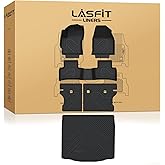 LASFIT Floor & Backseat & Cargo Mats for Toyota Corolla Cross Gas AWD 2022-2026, TPE All Weather Protection Custom Fit 1st & 2nd Row Floor Liners Trunk Mats for Corolla Cross Accessories, Black