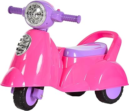 HOMCOM Coche Correpasillos para Bebés Mayores de 1 Año Andador Infantil Función de Luz Música Bocina Experiencia Realista con Espacio de Almacenaje 66x33x47,7cm Rosa: Amazon.es: Juguetes y juegos