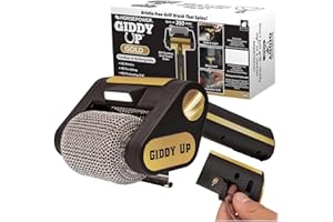 Horsepower Giddy Up GOLD Bristle-Free Spinning Grill Brush w/LED & Longer Run Time, Cordless/Rechargeable, 304 Stainless Steel Power Roller Blasts Away Burnt-On Food, No Bristles No Preheating 350 RPM