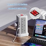 HAFINO 17 in 1 Tower Extension Lead 5M USB C 20W 12AC 5 USB Ports Surge view 5