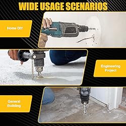 Becollo 4-Pieces SDS-Plus Rotary Hammer Drill Bit