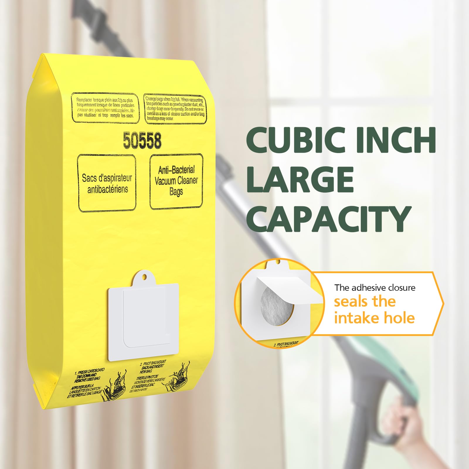 15 Pack Canister Vacuum Cleaner Bags Compatible with Kenmore Canister Type C/Q 5055, 50555, 50557, 50558 and Type C-5, C-18, 53292, 200 Series, 400 Series, 600 Series, 700 Series, 800 Series Vacuum