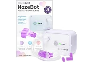 Dr. Noze Best - NozeBot Baby Nasal Aspirator | Electric Baby Nasal Aspirator | Hospital Grade Suction | Nose Sucker and Nasal