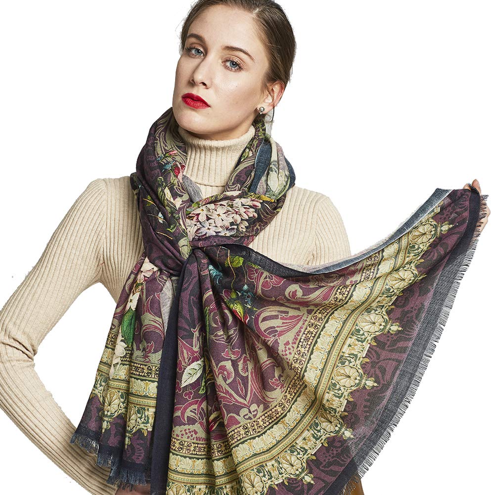 DANA XU 100% Pure Wool Women Scarf Large Size Shawl Pashmina Scarf Wrap DANA XU 100% Pure Wool Women Scarf Large Size Shawl Pashmina Scarf Wrap