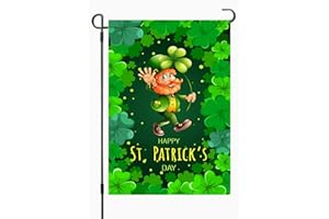 YOSENG St Patricks Day Flag - 12x18 inches Vibrant Double-Sided Garden Flag,Happy Saint Patty's Day Irish Yard Flag Outside Decoration