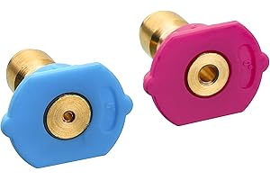 M MINGLE Second Story Quick-Connect Nozzle Tips for Power Washer, Soap and Rinse Jet Stream, Long Range Nozzle,1/4 Inch, 4000PSI, 2-Pack