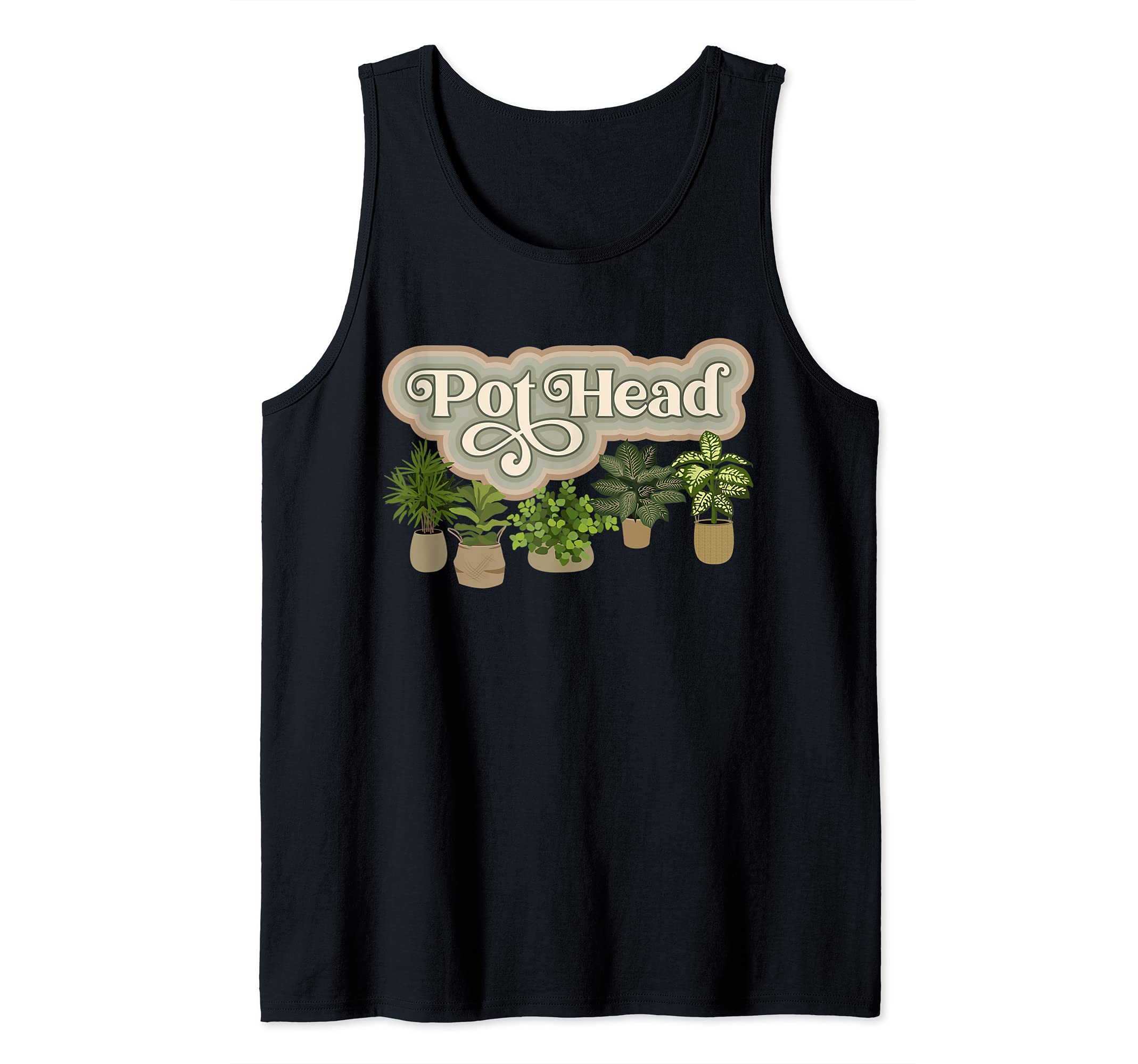 Retro Pot Head Indoor Plant Lover Plants Gardener Gardening Tank Top