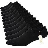 Heatuff No Show Socks Men Low Cut Ankle Short Cotton Casual Invisible Non Slip Socks (6/8 Pairs)