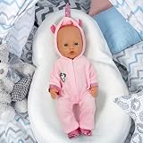 Aolso Baby Doll Clothes 14-18 Inch Unicorn Hooded Jumpsuit with Coat Hanger view 7