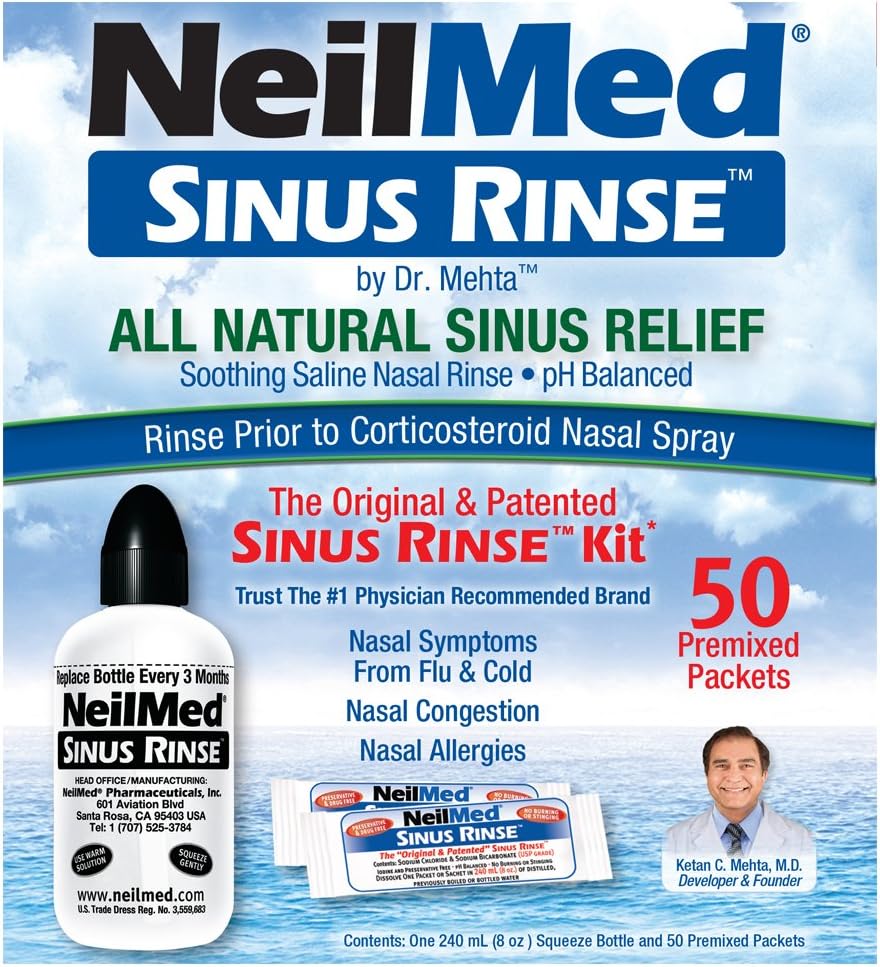 NeilMed Sinus Rinse - A Complete Sinus Nasal Rinse Kit: Health & Personal Care