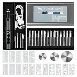 Engraving Pen with 37 Bits, USB Rechargeable