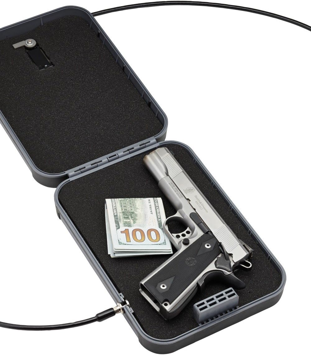 Snapsafe Treklite Lock Box with Combination Lock, X-Large 75241, Portable Polycarbonate Handgun Safe & Case, TSA Lock Approved, Measures 10” x 7” x 2” : Sports & Outdoors
