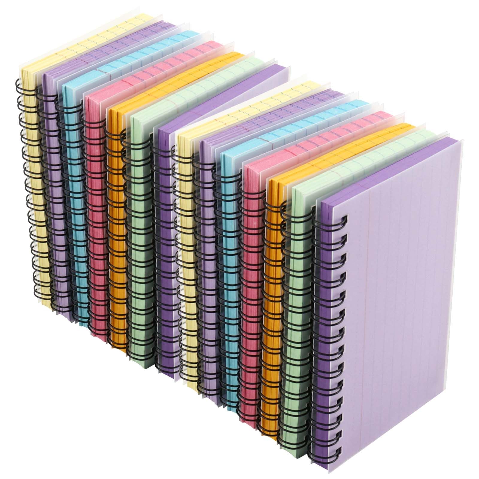 PINGEUI 14 Packs 700 Sheets Index Cards, 5x3 Inches Multicolor Flash Cards Coil Revision Record Flash Cards for Writing and Note Taking, 5 x 3 Inch