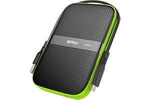 SP SILICON POWER Silicon Power 4TB USB-C USB 3.0 Rugged Portable External Hard Drive Armor A60, Military-Grade Shockproof/Water-Resistant for PC, Mac and iPad Pro, Black