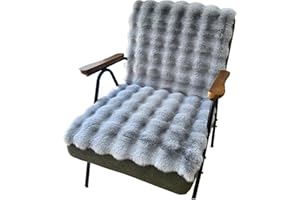 Faux Fur Recliner Covers, Non-Slip Chaise Lounge Chair Cushion, Plush Sofa Bench Cushion Pad, Soft Fuzzy Rug Carpet, Office R